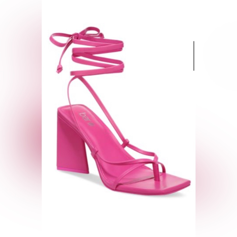 Pink strap heels